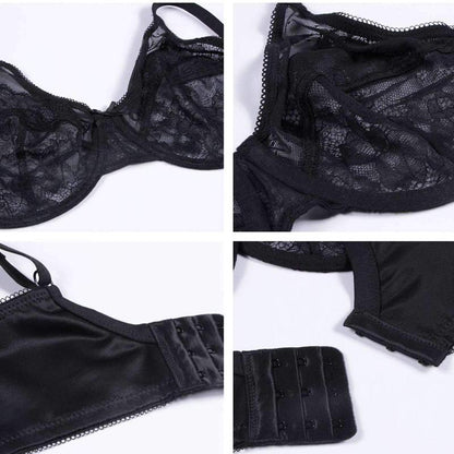 (Cardi B recommends)Enchante Unlined Non-padded Lace Underwire Bra