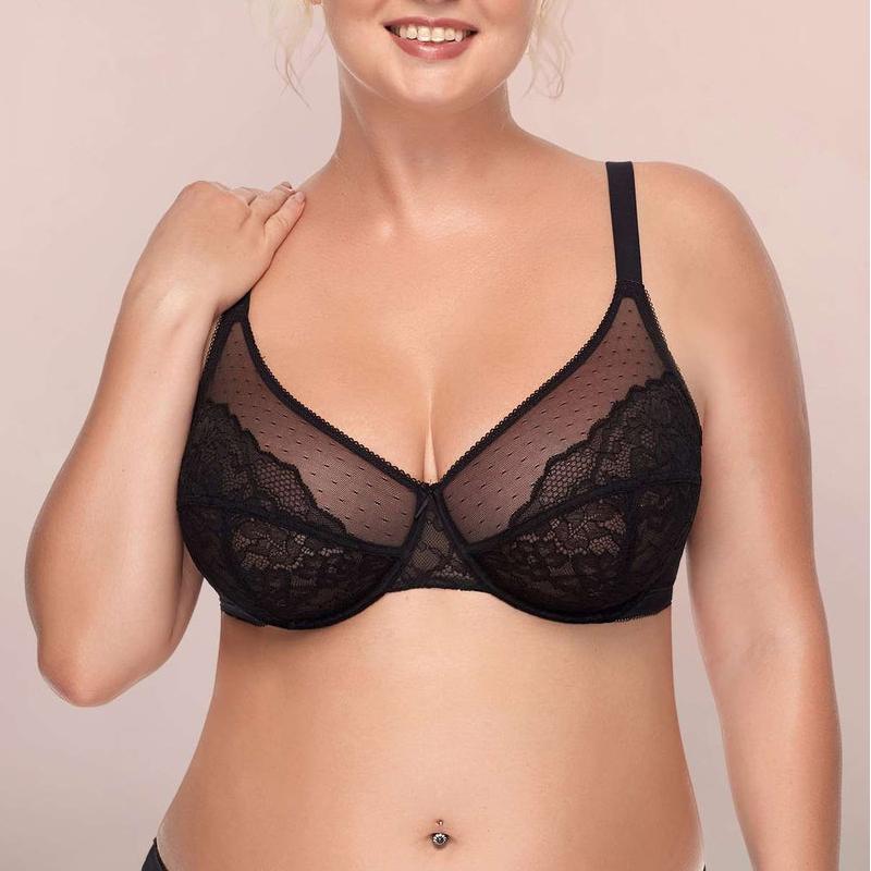 (Cardi B recommends)Enchante Unlined Non-padded Lace Underwire Bra