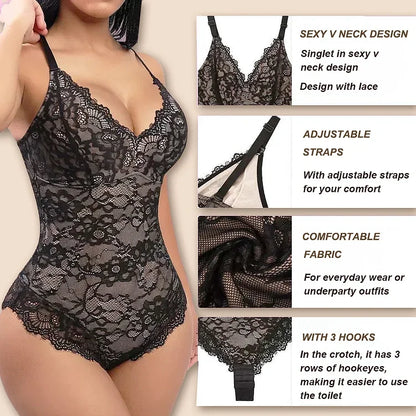 Sexy Lace Bodysuits Shapewear for Women