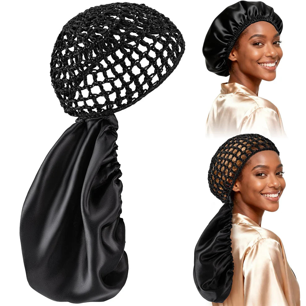 2-in-1 Bonnet Wrap Caps for Hair Care