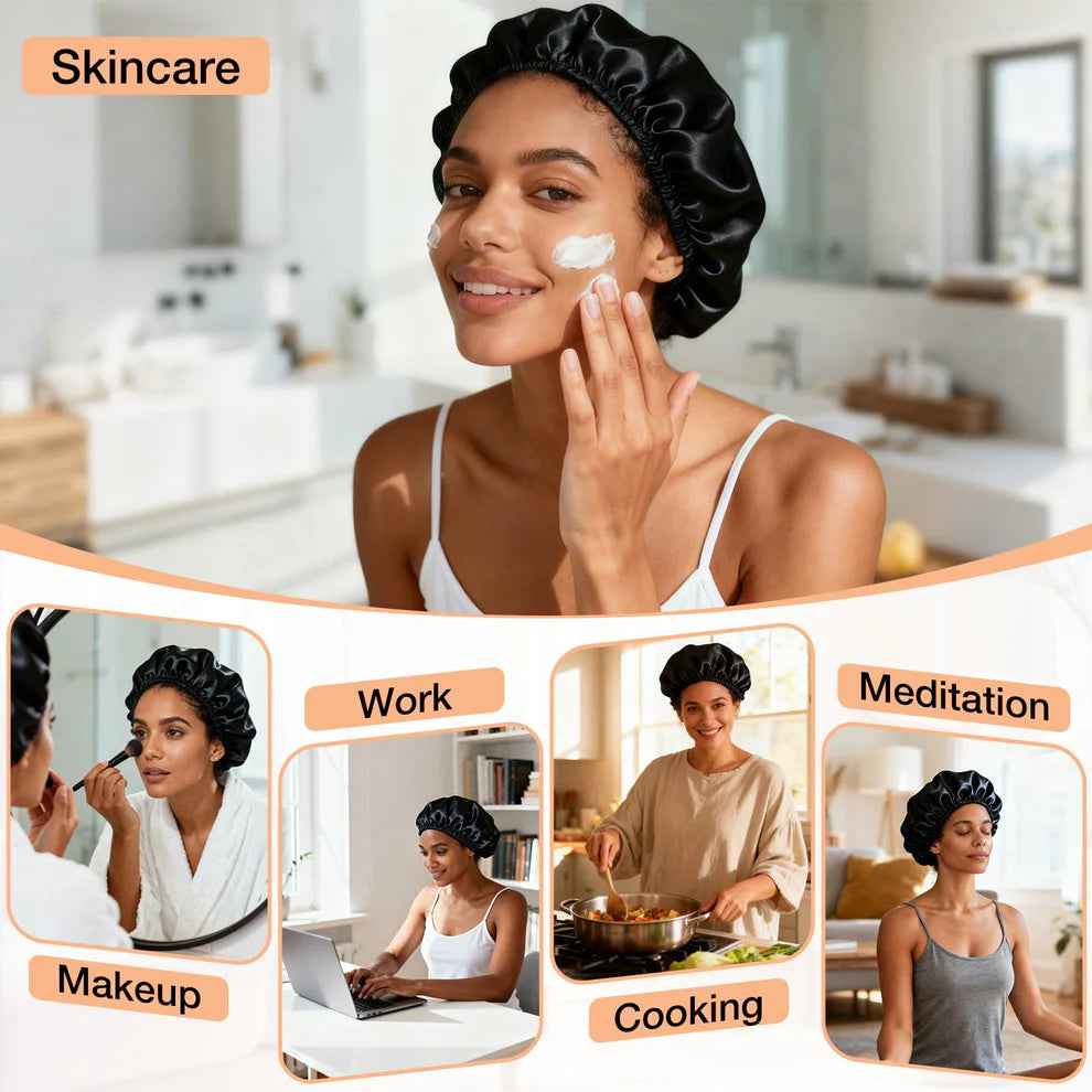 2-in-1 Bonnet Wrap Caps for Hair Care