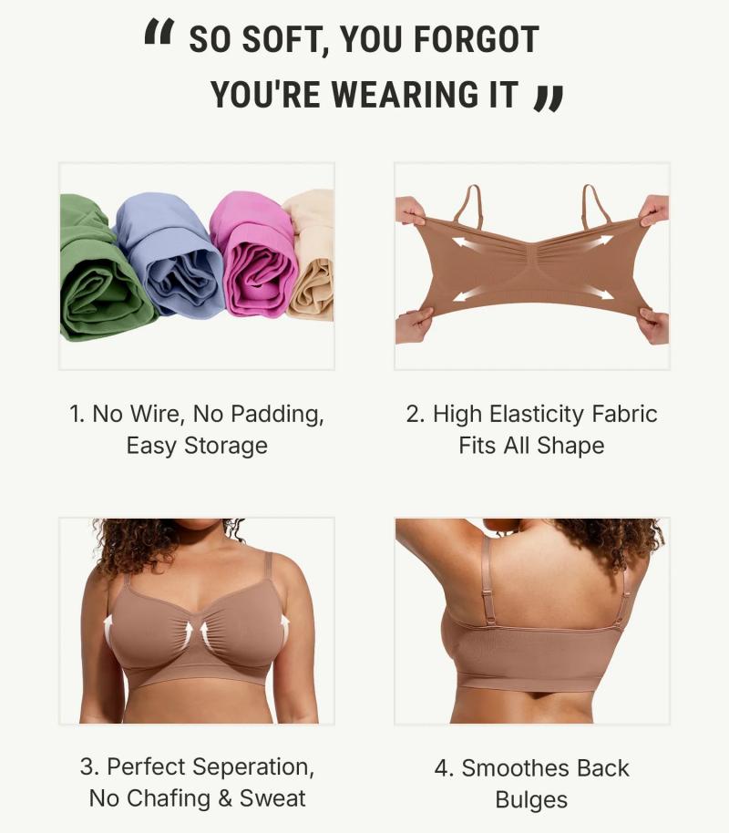 She's Gear Seamless Wireless Comfort Bra（3pcs）