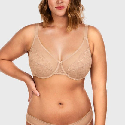 (Cardi B recommends)Enchante Unlined Non-padded Lace Underwire Bra